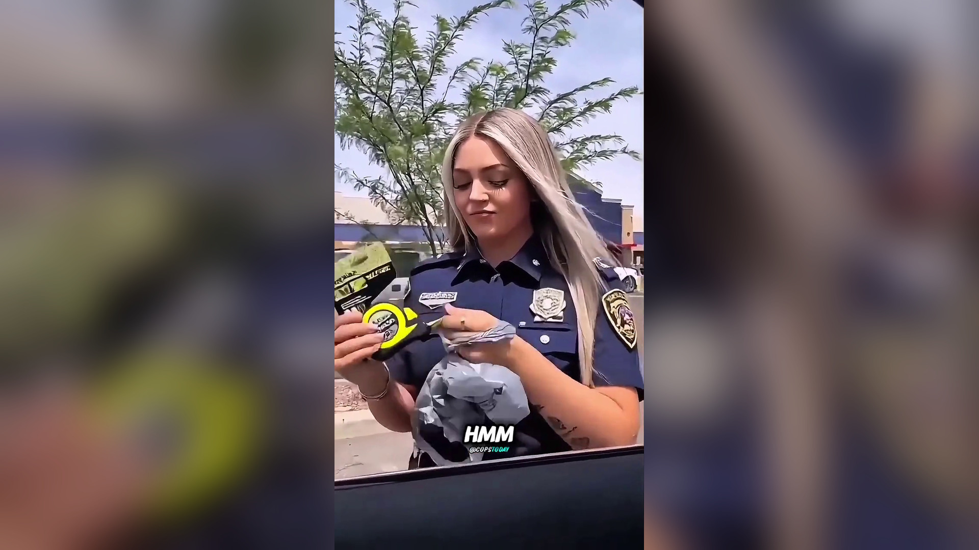 21 The Police Officer's Reaction Through the Car Window #cops #police #bodycam #viral