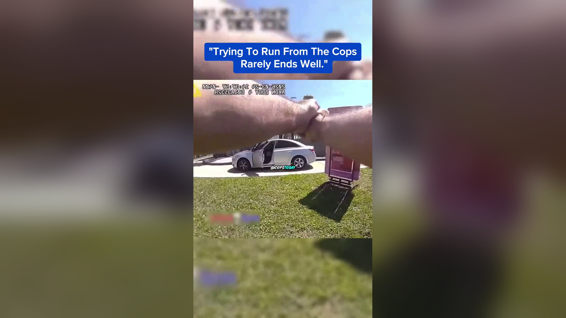 Full Video : 18 Trying To Run From The Cops Rarely Ends Well #cops #police #bodycam #policeofficer